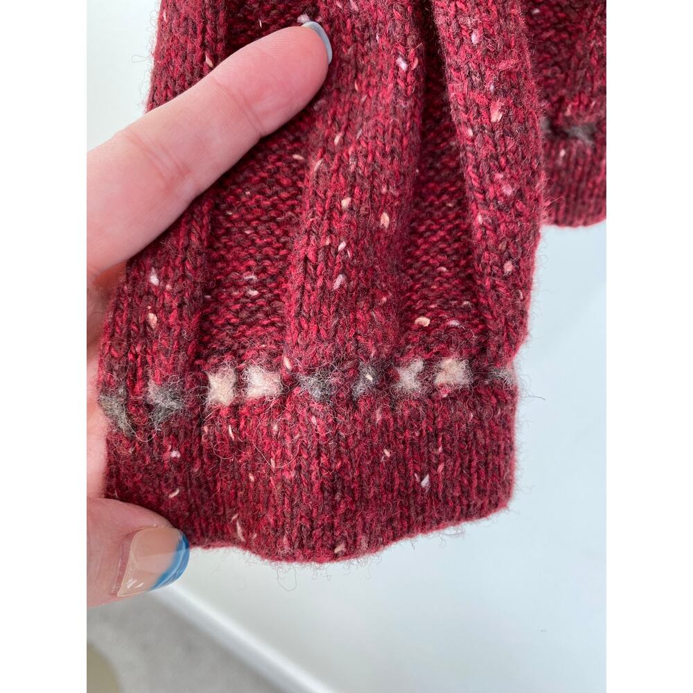 Woolrich Ruby Heather Quarter Zip Cable Knit Swea… - image 7